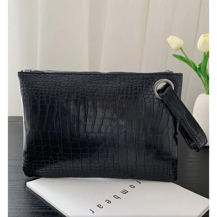 CLUTCH CROCO WANITA - POUCH CROCO PREMIUM