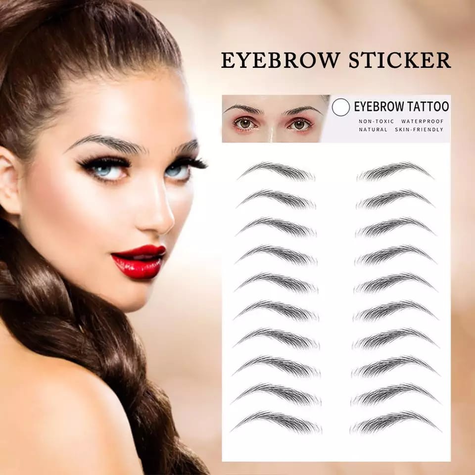 10Pasang | Stiker Tatto Alis Semi Permanen Alis Waterproof / Eyebrow Tatto / Stiker Alis F777