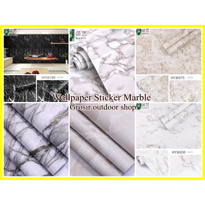 WALLPAPER DINDING UKURAN 45CMX10M /9,5M MARBLE/MARMER