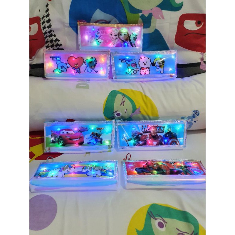 tempat pensil DOMPET nyala/pencil case LED/pouch lampu/dompet pouch-2