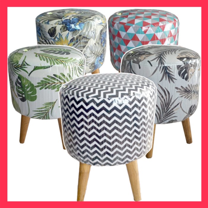 kursi stool sofa minimalis bulat poof