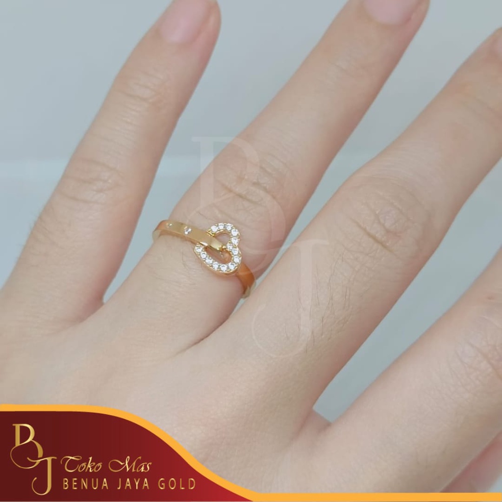 Cincin Emas Love Mata Putih 8K/375