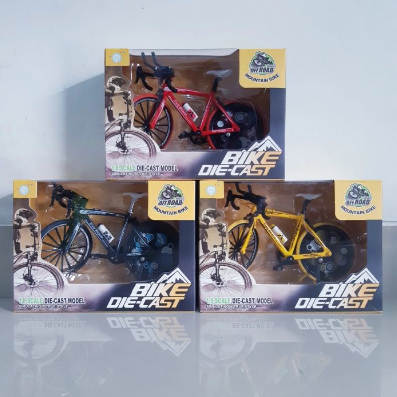 Diecast Sepeda Balap Alloy - Mainan Miniatur Roadbike Bicycle Hobi Koleksi