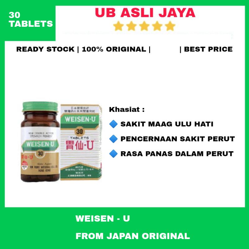 Weisen U 30 Tablets Obat maag Made In Japan