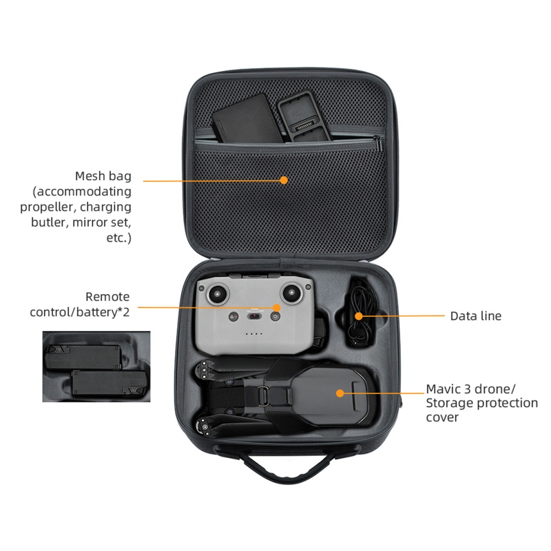 Gro Tas Bahu Penyimpanan Tas Messenger Tahan Guncangan Travel Carry Untuk Case Untuk Ma
