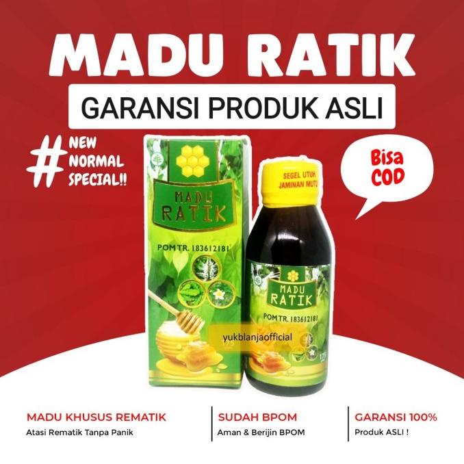 

BAYAR DITEMPAT Madu Ratik BPOM Obat Herbal Bantu Atasi Asam Urat Rematik Nyeri Sendi /OBAT HERBAL ASAM URAT/OBAT HERBAL PELANGSING/OBAT HERBAL KOLESTEROL/OBAT HERBAL DIABETES