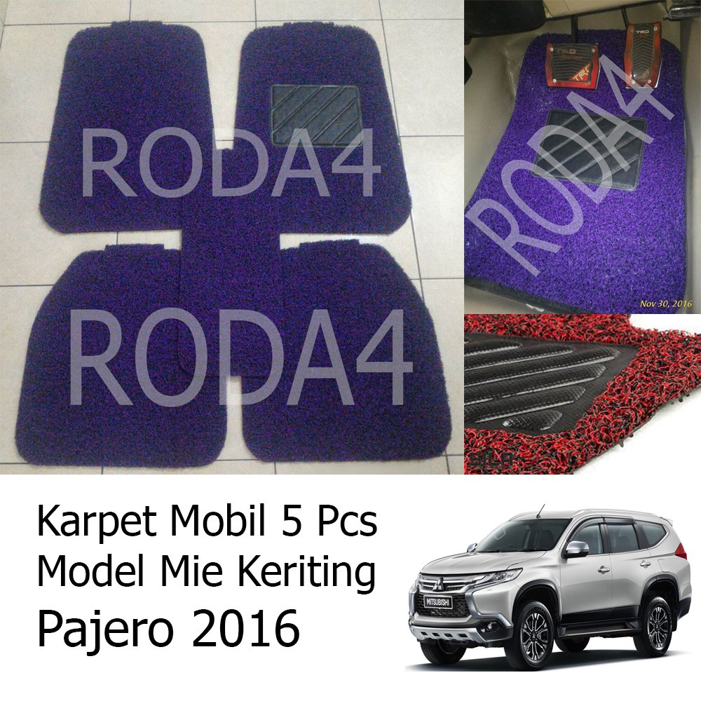 Karpet Mobil / Car Carpet / Floor Mats Universal Model Mie Keriting All New Pajero Sport 2016
