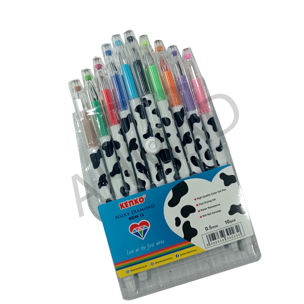 

Kenko Color Gel Pen Pena Jel Warna MDM-10 | 10 Warna [ PACK ]