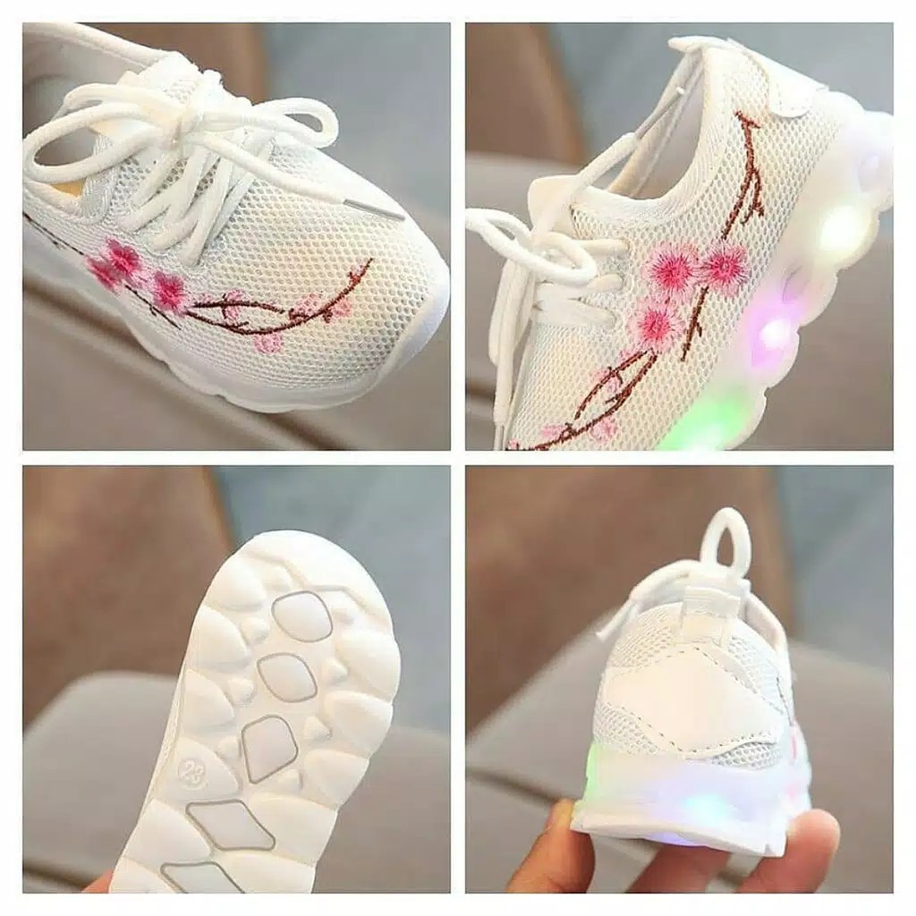 gos SAKURA Sepatu Sneakers Anak Perempuan Dengan Lampu LED