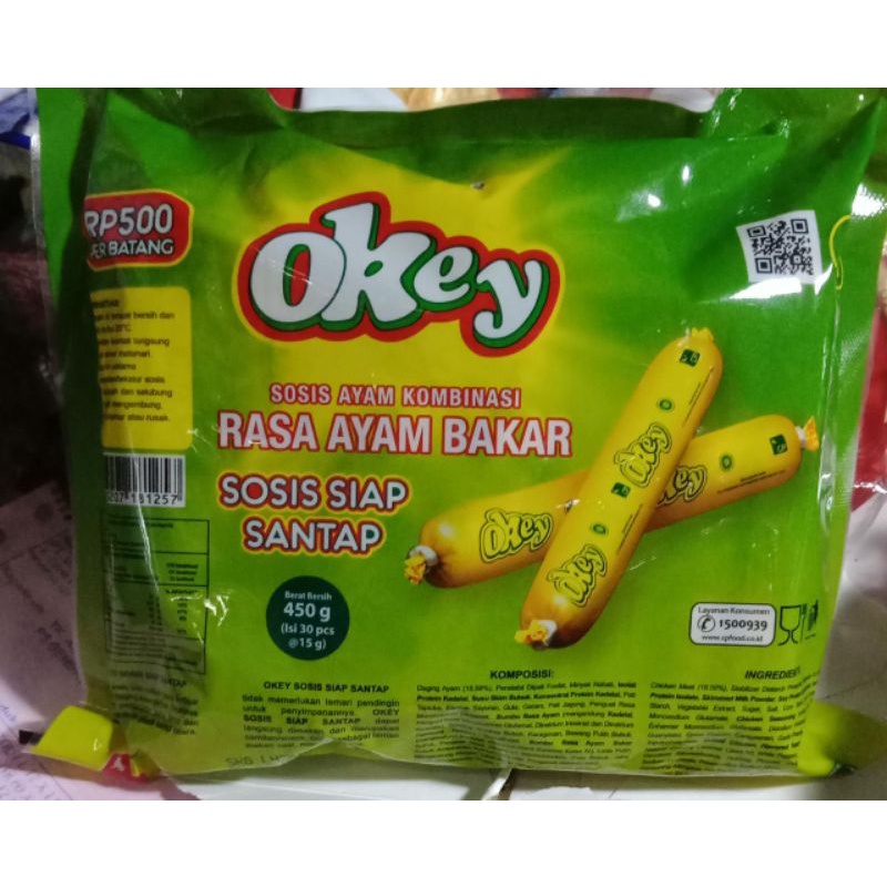 Sosis Okey Rasa Ayam Bakar ( 30 × 12.5gr )