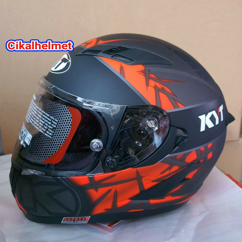 KYT FALCON FR NEW SPIKE RED GUNMETAL MATT