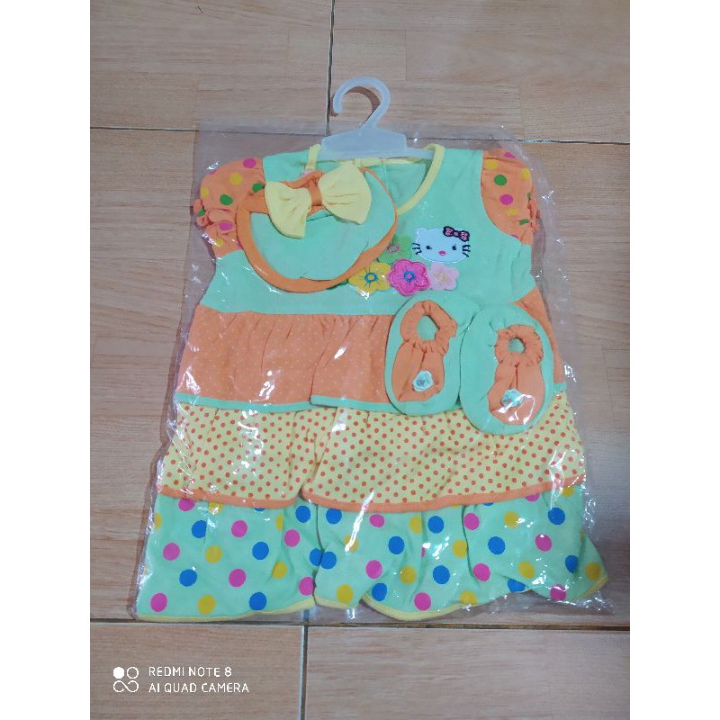 Dress Set Bayi Newborn dress anak perempuan