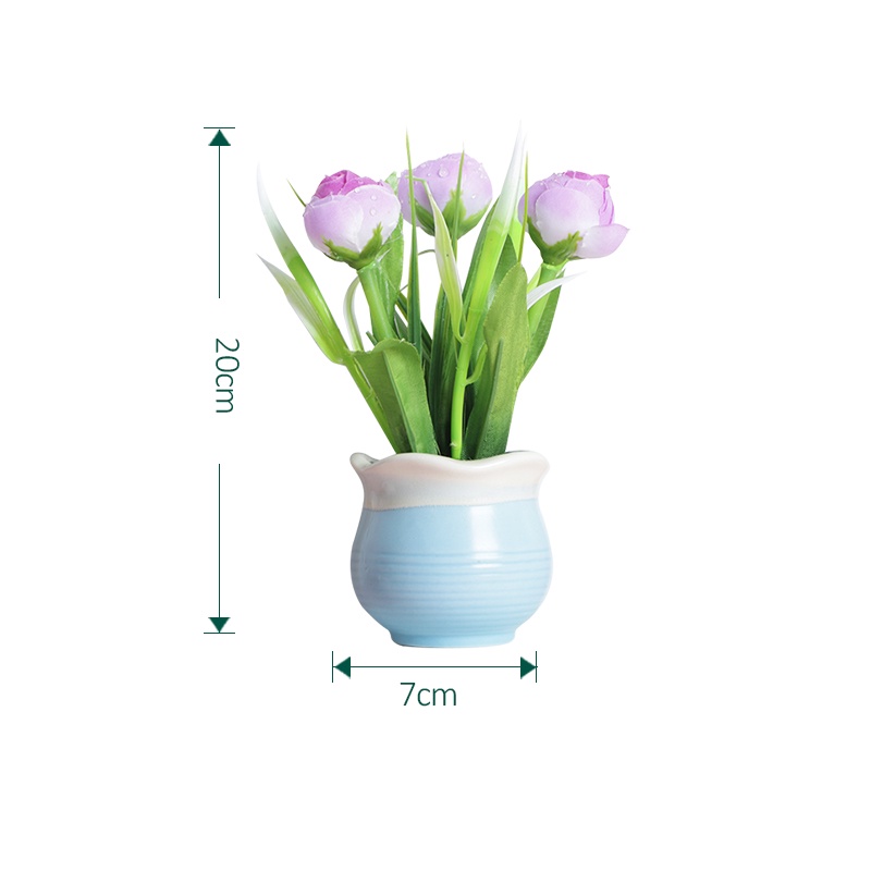 Aonez bunga hias bunga artificial murahbunga mini hiasan tanaman kaktus hias dengan pot-18