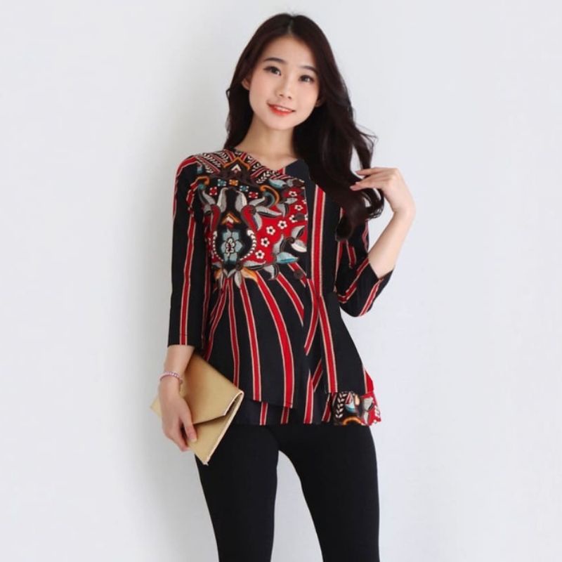 Batik wanita - Atasan blouse batik fashion wanita 184 Size XL-6