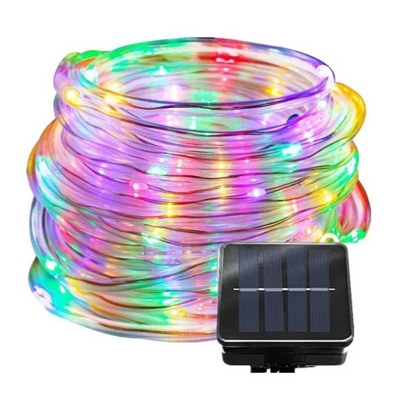 Lampu String Dekorasi RGB Solar Power 100 LED 12 Meter