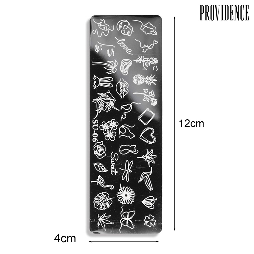 Providence Plat Stempel Desain Wajah Manusia Bahan Stainless Steel Untuk Nail Art / Manicure