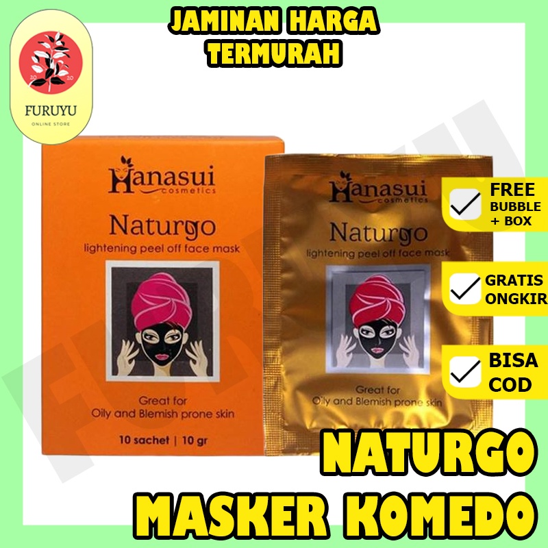 SACHET Hanasui Naturgo   Naturgo BPOM   Masker Lumpur  Masker Hitam