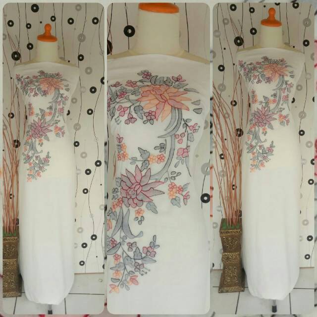 Ready Bahan Baju Sulam Bayang