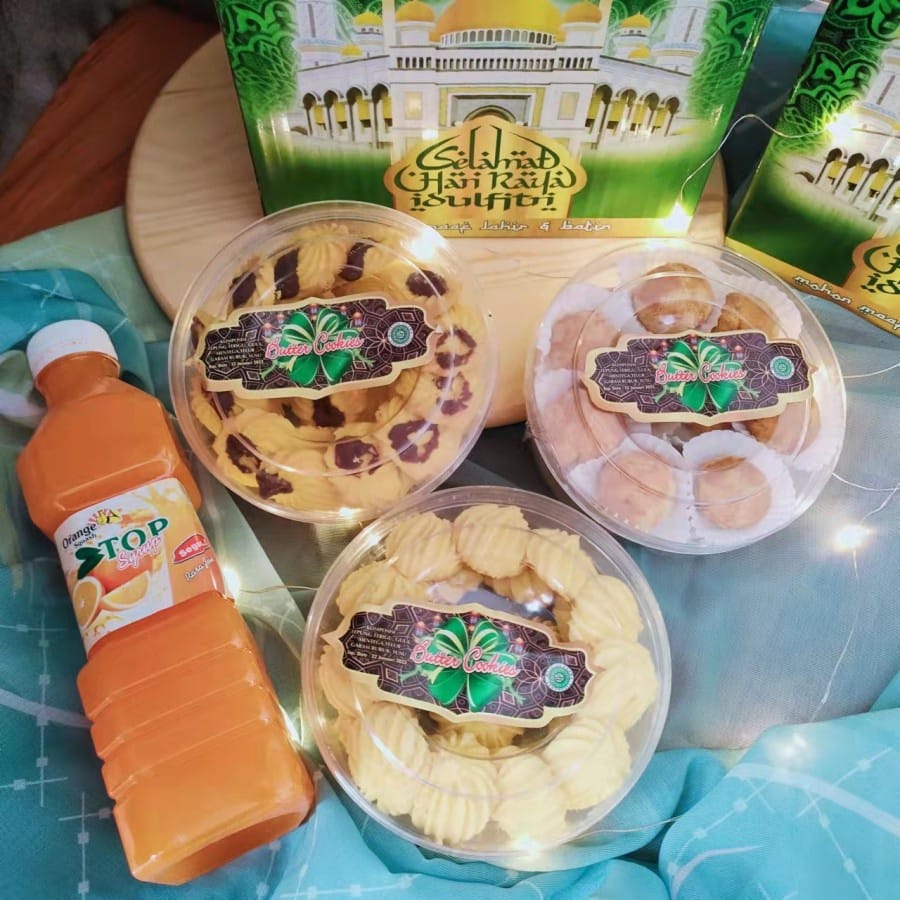 Parcel Ramdhan 2022 Kue Lebaran Sari Wangi Butter 3 Cookies 1 Sirup C31S HALAL