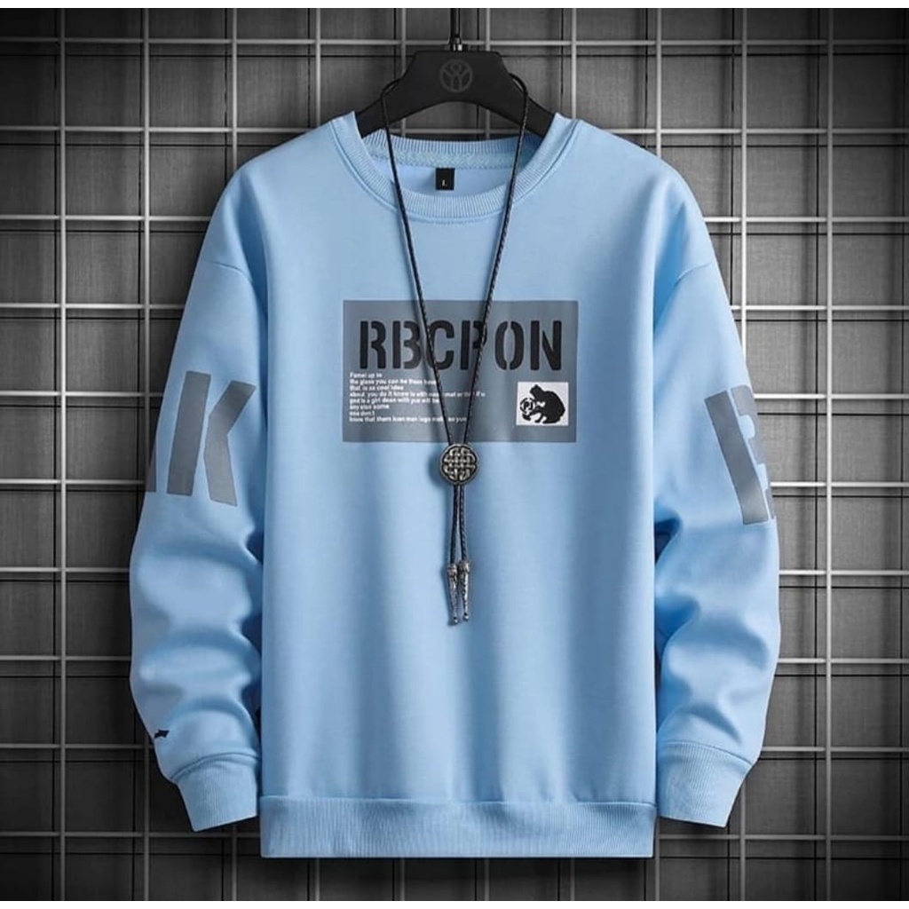 Sweatshirt Crewneck RBCPON Bahan Flece