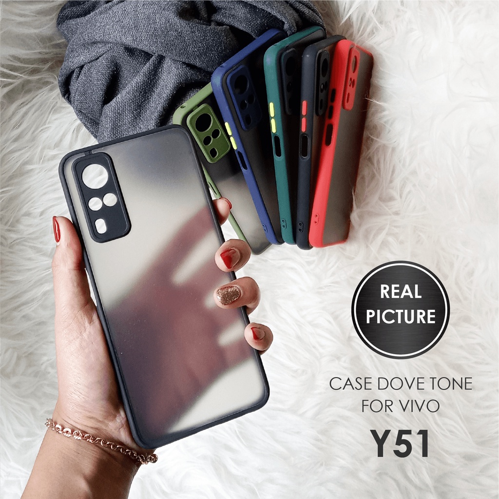 CASE HP VIVO Y51 2020 SOFTCASE DOVE MATTE PLUS PELINDUNG CAMERA