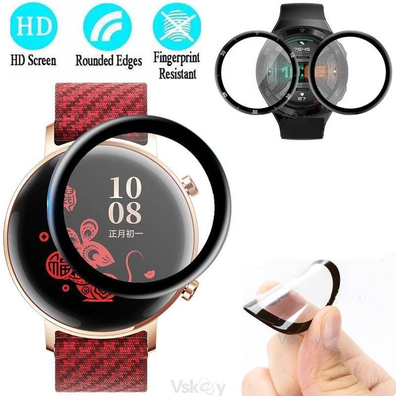 Pelindung Layar Tempered Glass 5d Curved Untuk Huawei Honor Magic 2 GS3 Smart watch 3 pro GT2 GT3 42mm 46mm GT2e GT runner