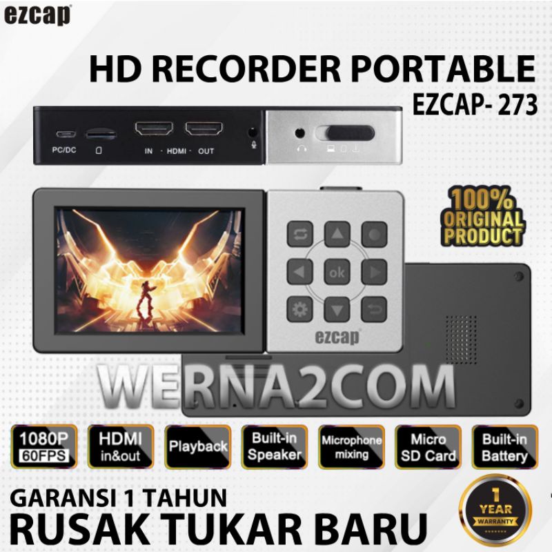 Ezcap 273 HDMI Audio Video Capture Card Game Recorder For MicroSD / EZCAP273