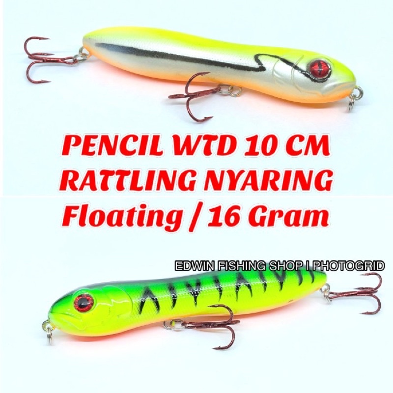 UMPAN TOMAN PENCIL WTD 10 CM Floating / RATTLING NYARING