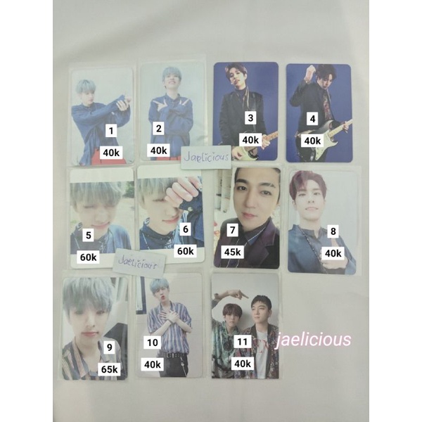 photocard / pc Day6 jae sungjin wonpil