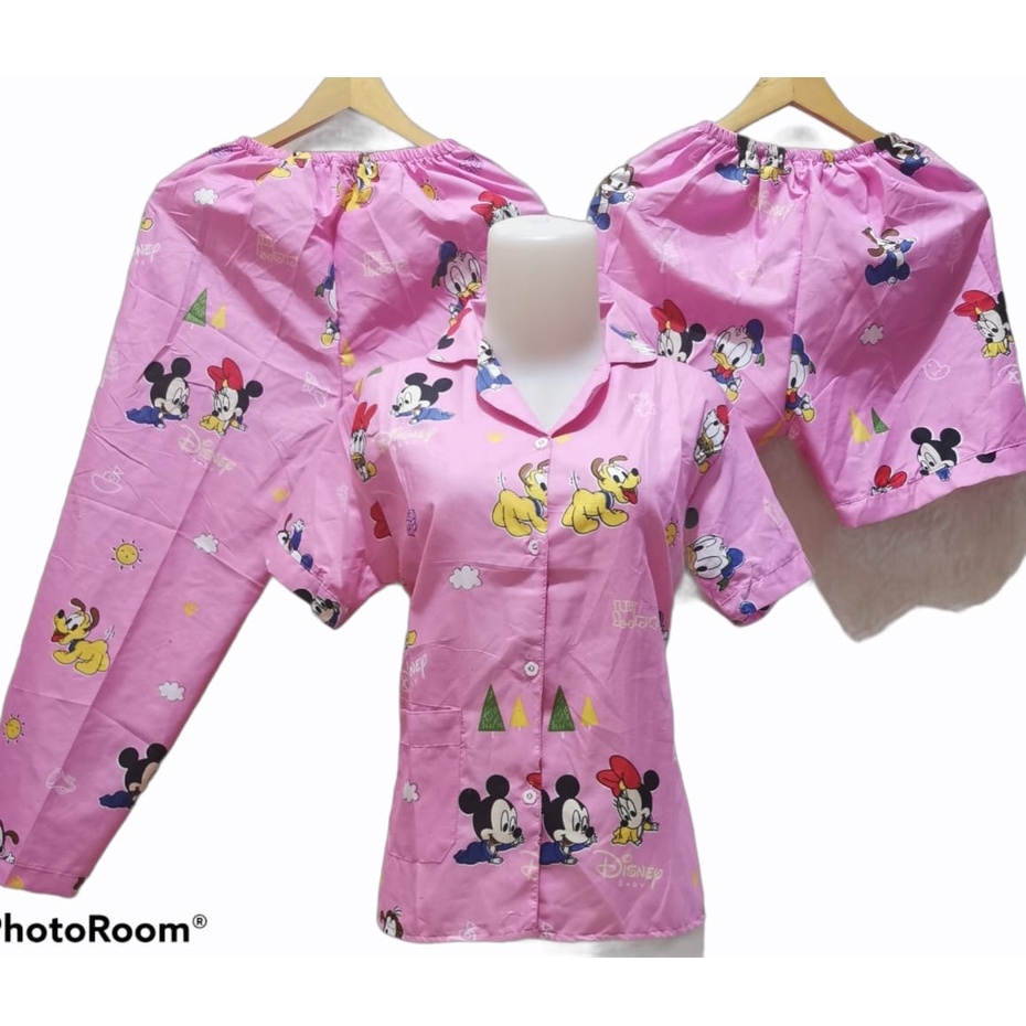 LFF - Piyama 3in1 Piyama Baju Tidur Motif Doraemon Size L Fit To XL