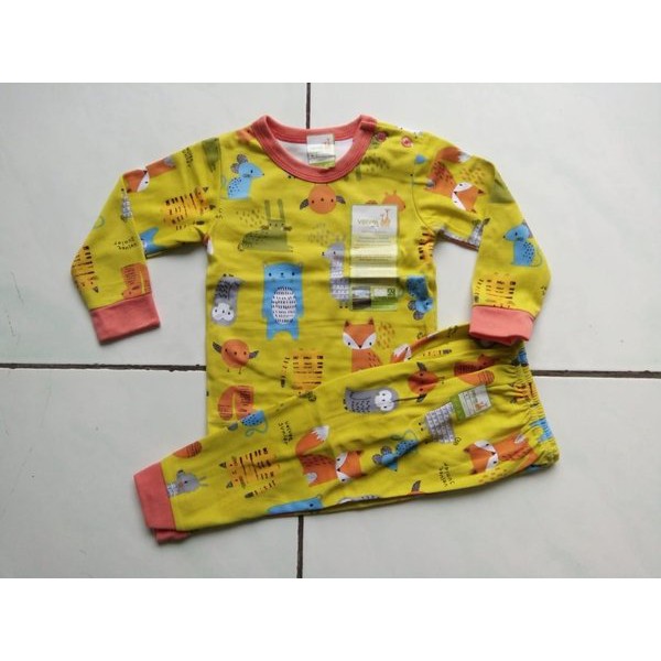 Baju Bayi | Baju tidur Setelan tangan Panjang Merk Velvet 12 -18 Bulan Terlaris