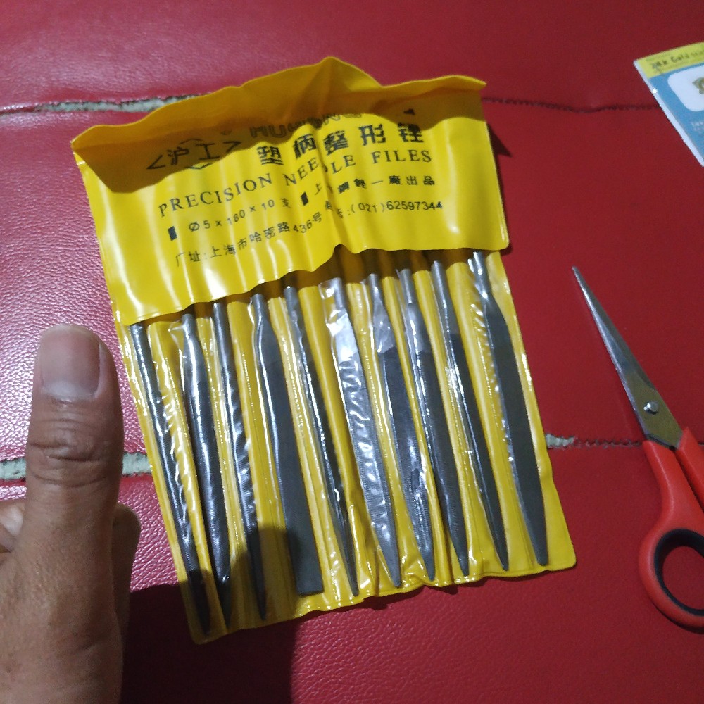 Eelic Kir-5x180x10 Isi 1 Set=10pcs Alat Kikir Besi Diameter 5mm Kikir Gergaji Precision Needle Files
