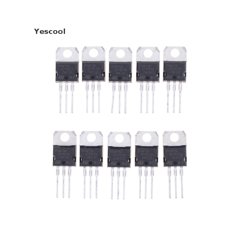 10pcs transistor P75NF75 P75N75 STP75NF75 TO-220