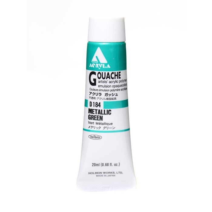 

air-cat- holbein acryla gouache 20ml (primary & metallic colors) -cat-air.