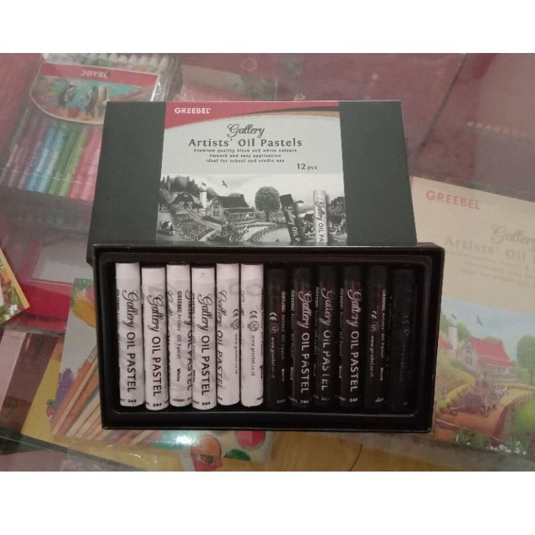 

㊔V Ecer crayon soft oil pastel greebel artists black and white hitam putih HOT ITEM 3385 ☽