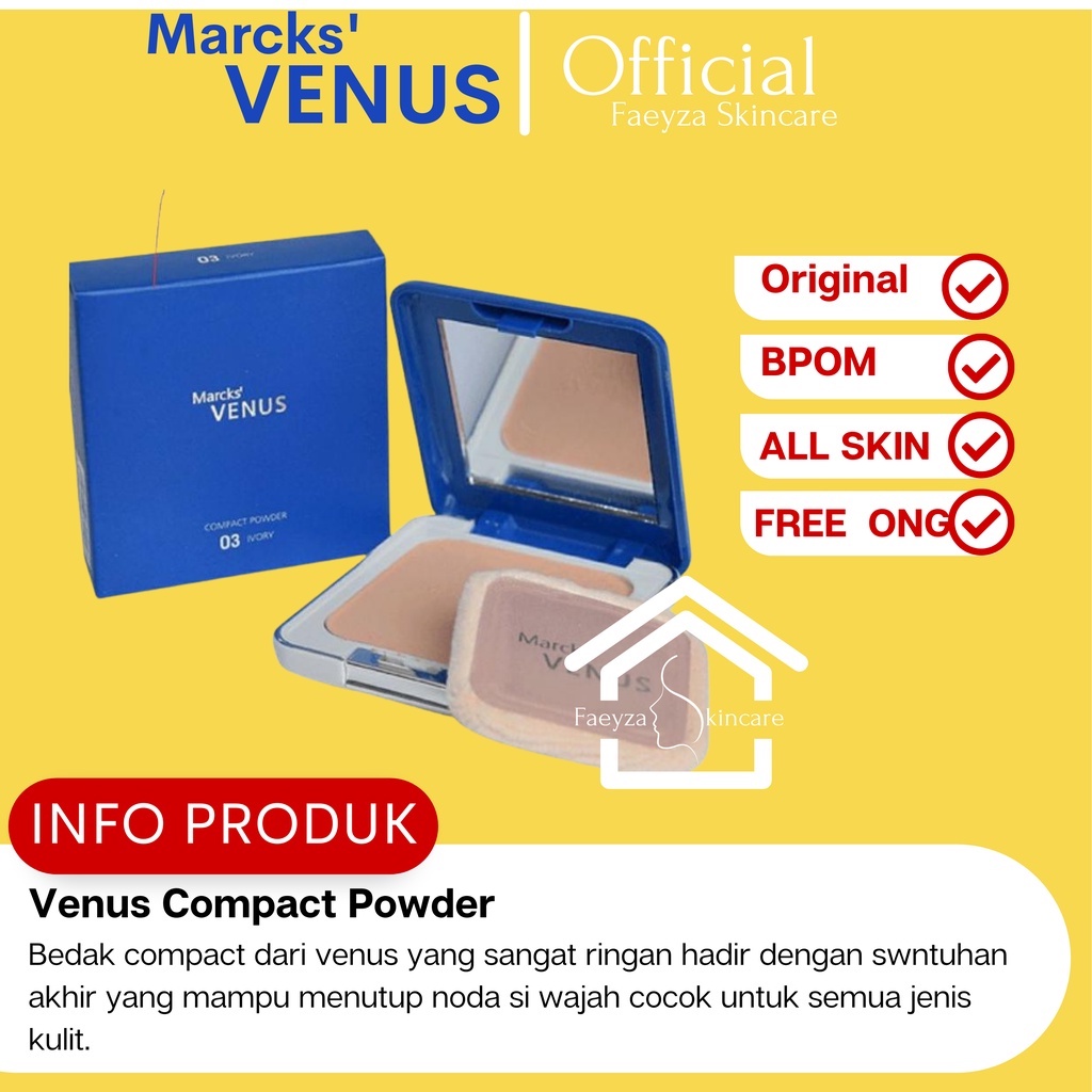 Marcks Venus Compact powder / Bedak Venus Compact Powder