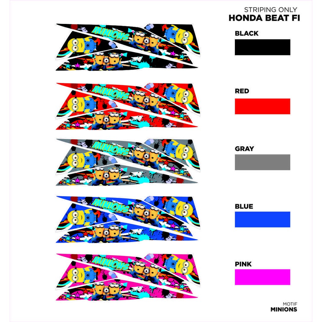 Striping Modifikasi HONDA BEAT FI Motif DORAEMON Shopee Indonesia