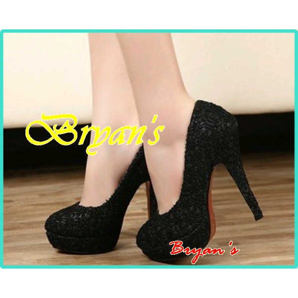 HEELS BLACK BRUKAT, HIHG HEELS BLACK, HEELS PARTY, FULL BRUKAT KECE