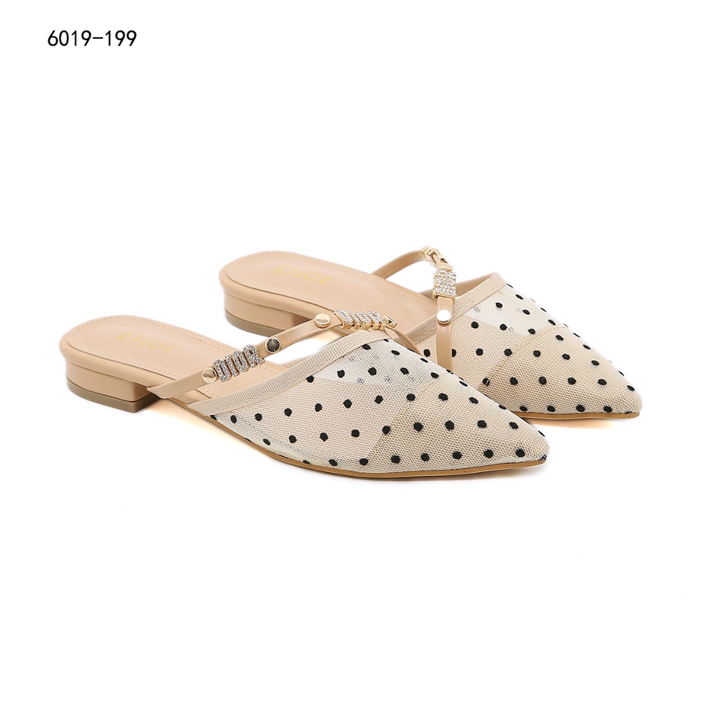 DR Polka Dot Slingback Flat #6019-199