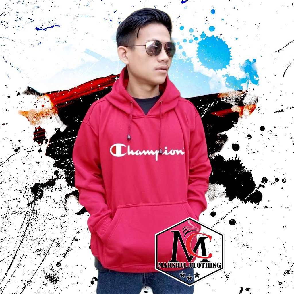 RCL - Jaket Champion / Sweater Hoodie Champion Hitam Prmium Bahan Tebal / JAKET HOODIE JUMPER CHAMPION - JAKET SWEATER HOODIE CHAMPIONS HITAM FULL BORDIR PREMIUM