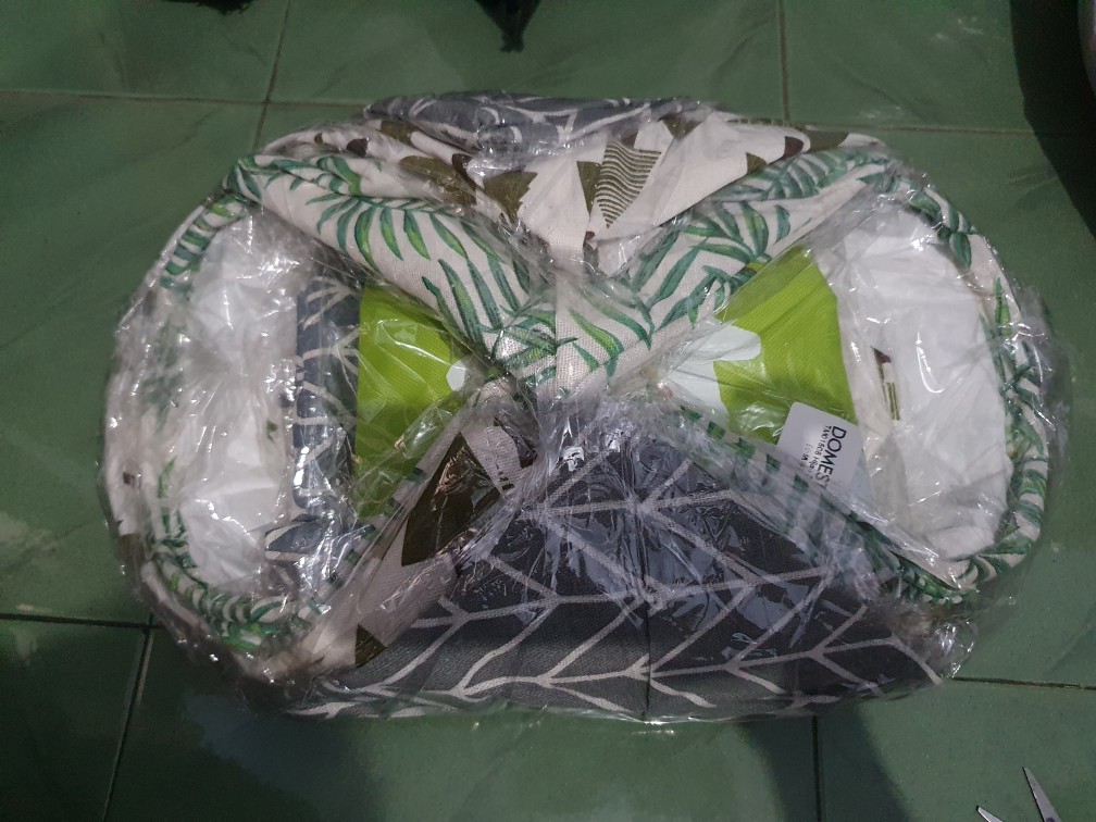 Alfaindo Celemek Masak Apron Bahan Katun Motif Putih Garis Cm002