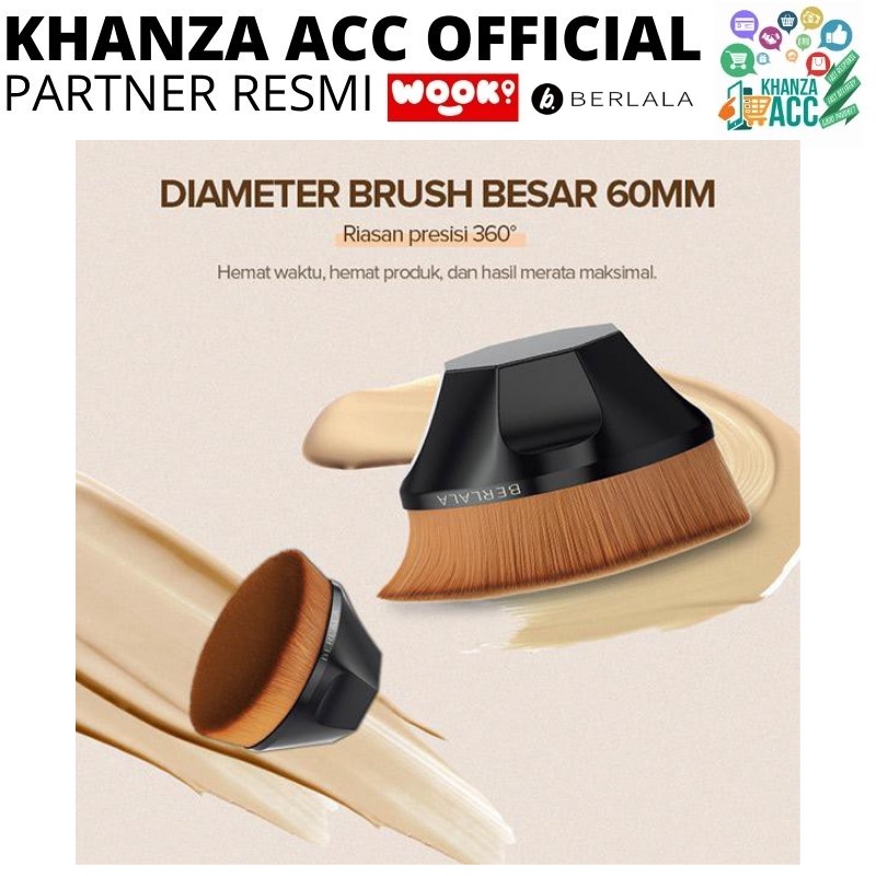 KHANZAACC BERLALA Professional Foundation Brush Bahan Halus Lembut BPOM