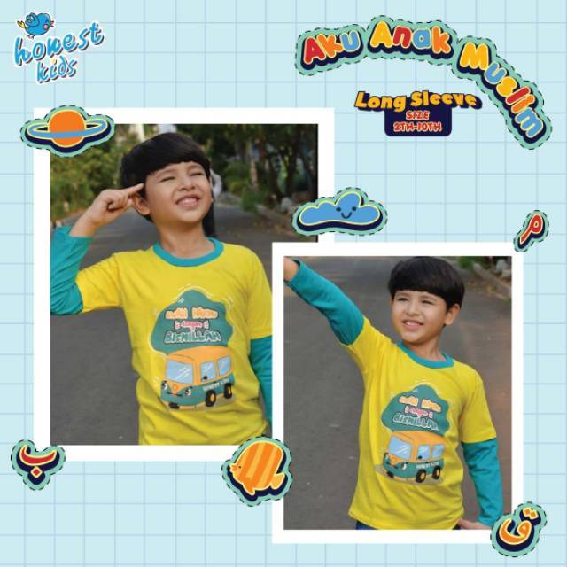 HK-M08 KAOS ANAK LENGAN PANJANG/KAOS ANAK MUSLIM/BAJU ANAK MUSLIM/GROSIR KAOS ANAK/BAJU ANAK BRANDED