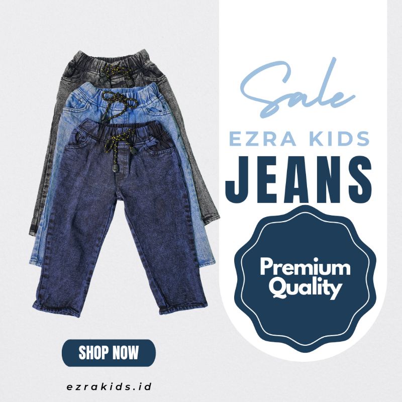 Ezra Kids Celana Jeans Anak Laki laki Usia 1-9 Tahun