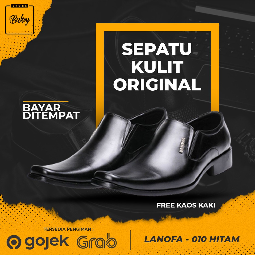 SEPATU PANTOFEL HITAM KULIT ASLI PRIA COWOK DEWASA CASUAL SEPATU PANTOFEL HITAM KULIT ASLI PRIA COWOK DEWASA CASUAL