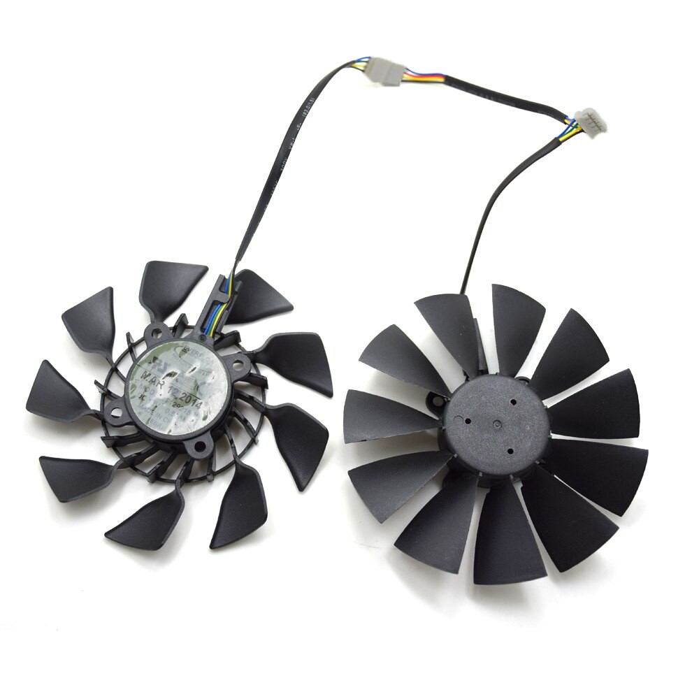 IMPORT 2pcs/lot EVERFLOW T129215SU DC 12V 0.5A 5Pin GPU VGA Cooler Fan For R9 390 /R9 390X Graphics
