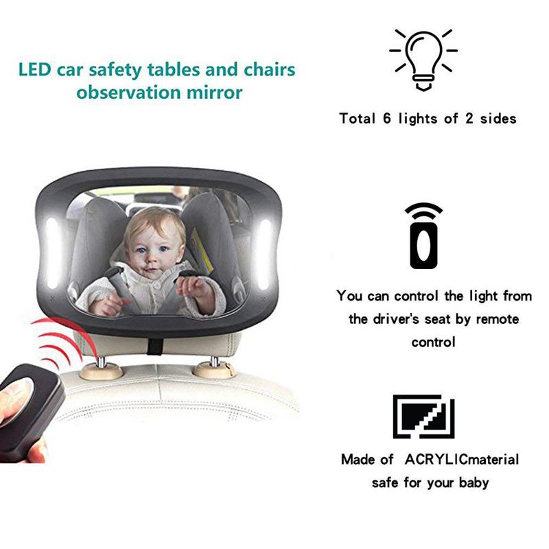 light up baby car mirror