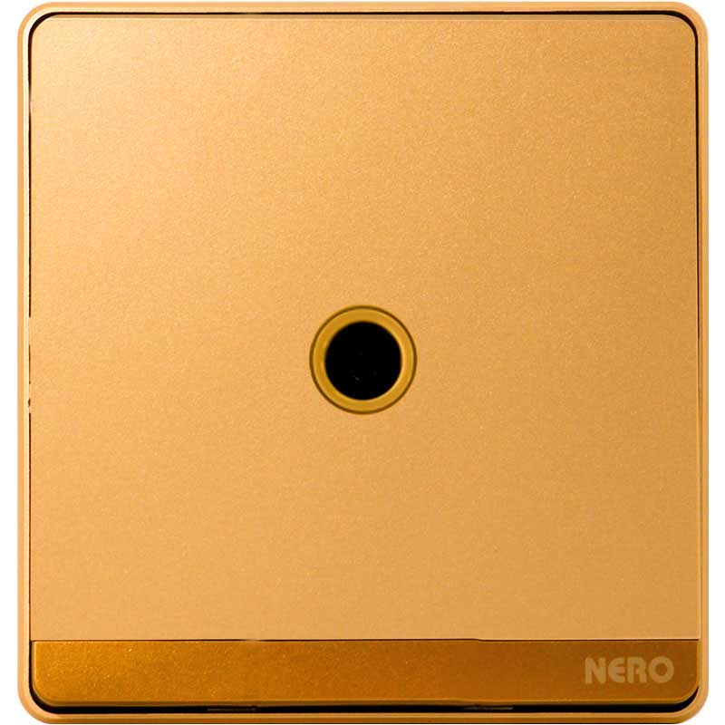 DECORA Q7TV-Gold 1 Gang TV outlet NERO