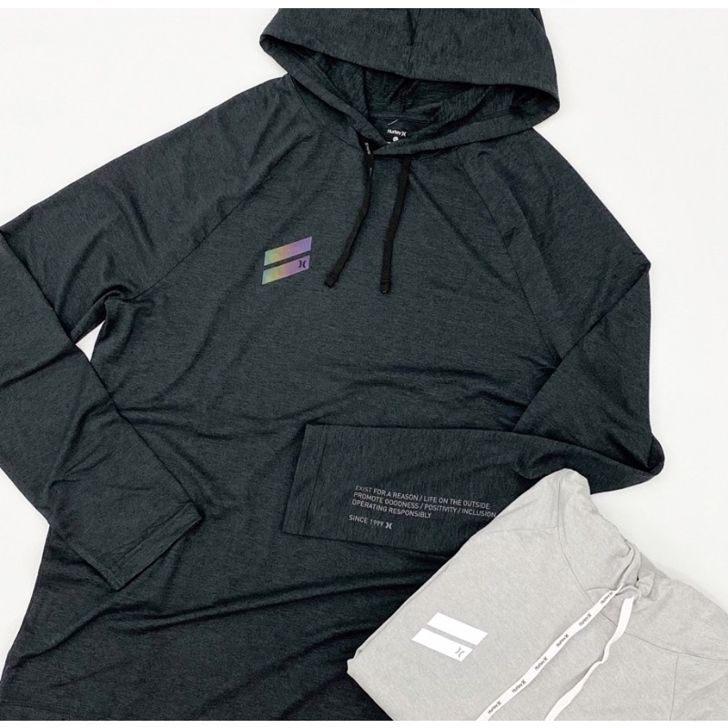 HRLY Exist Space Dyed Hoodie T-Shirt Super Stretch (2 Colours) Brandeddtermurah