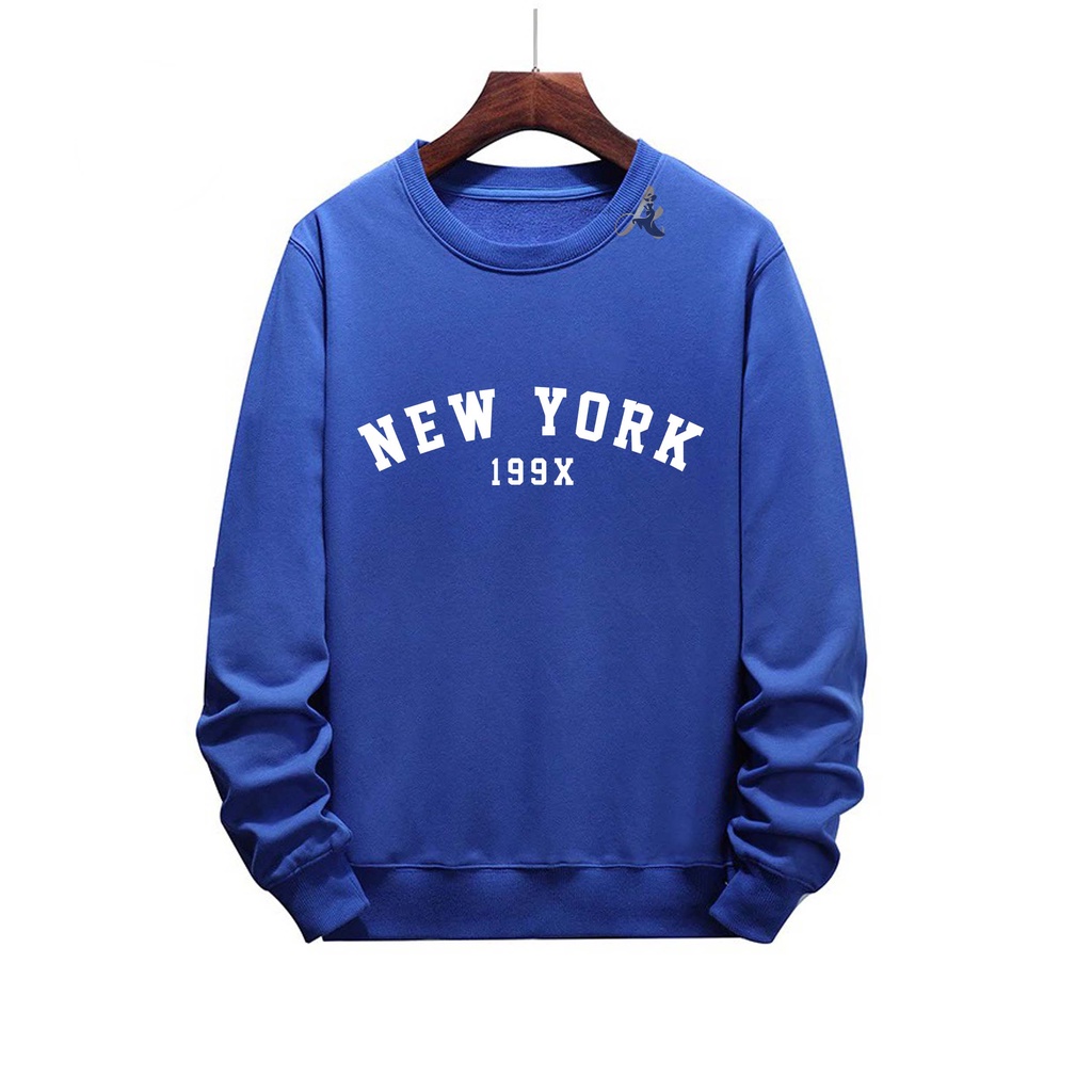 Sweater crewneck NEW YORK sweater Pria dan wanita  distro polos